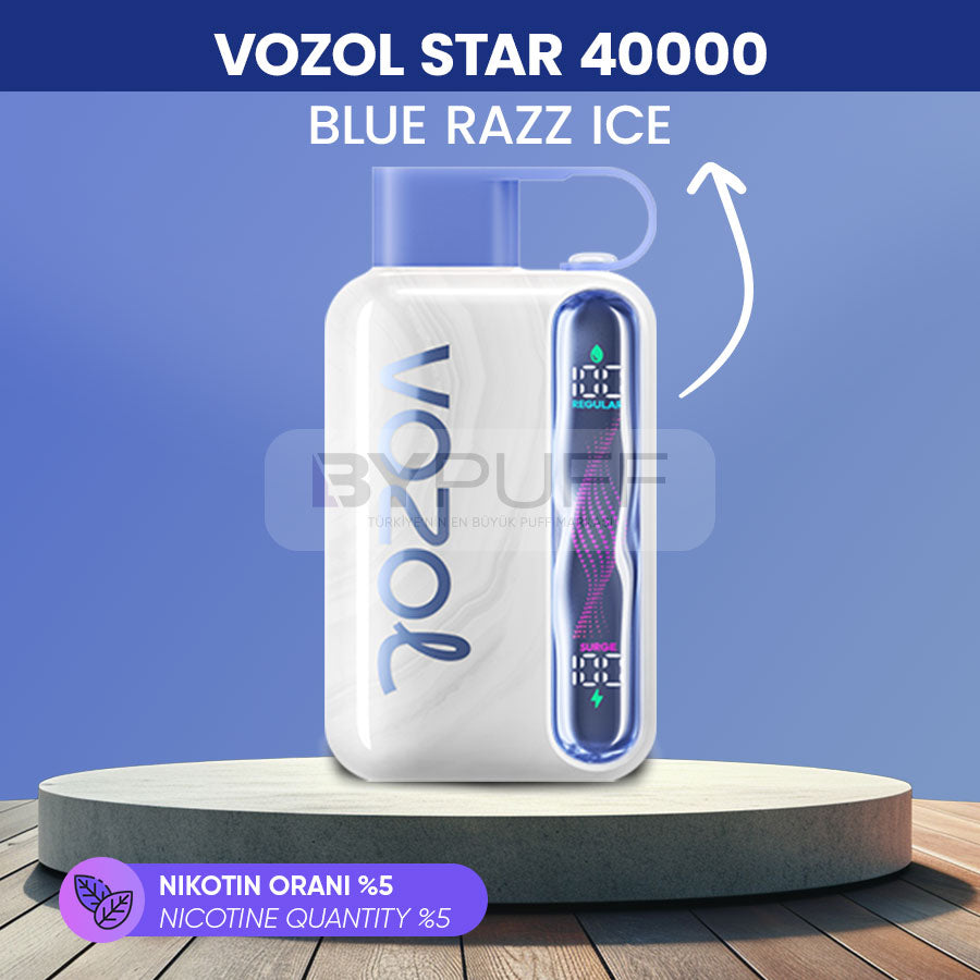 Vozol Star 40000 - Blue Razz Ice