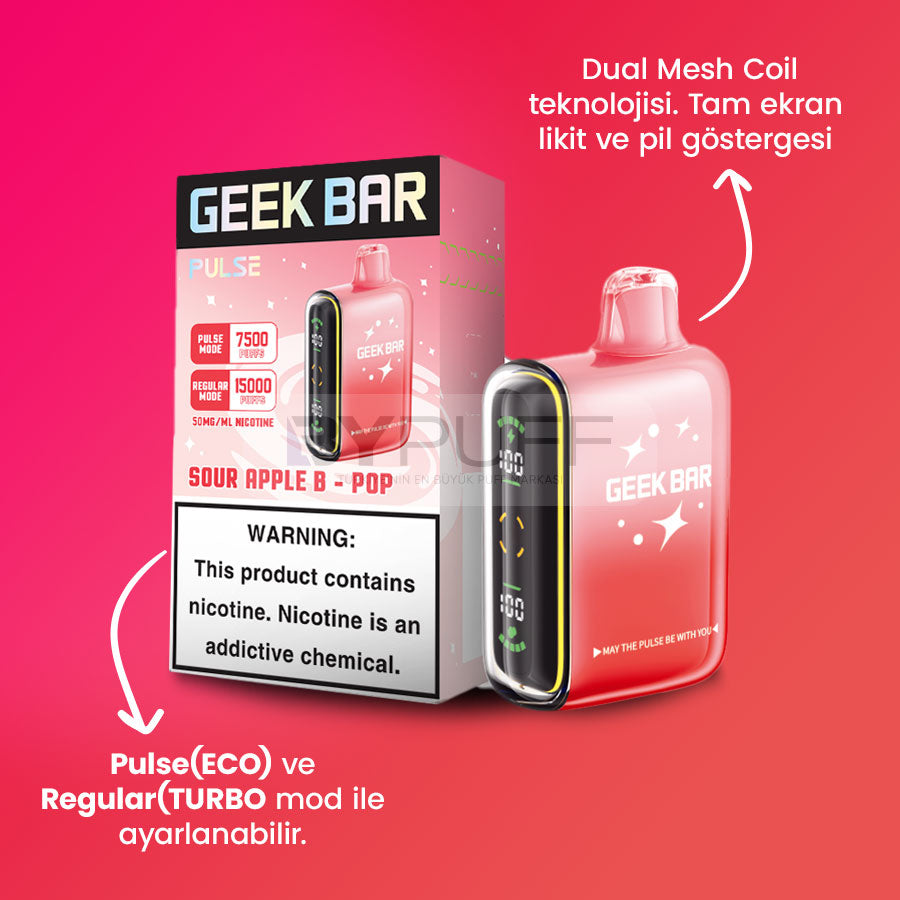 Geek Bar Pulse 15000 Sour Apple Blow Pop