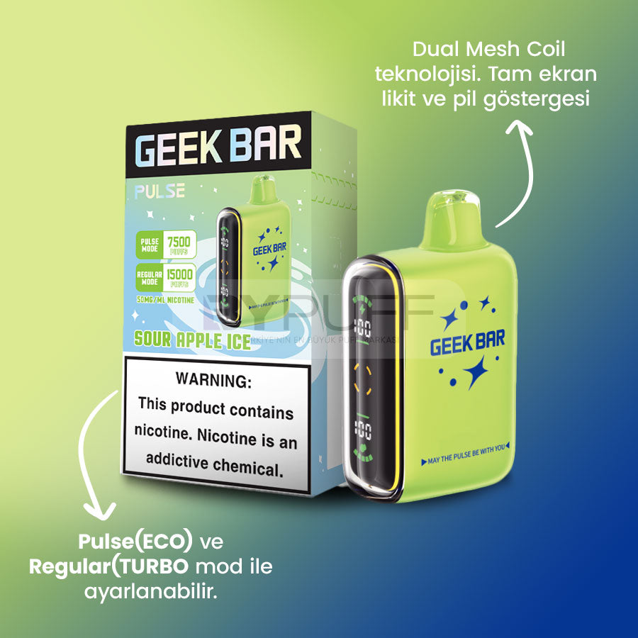 Geek Bar Pulse 15000 Sour Apple Ice