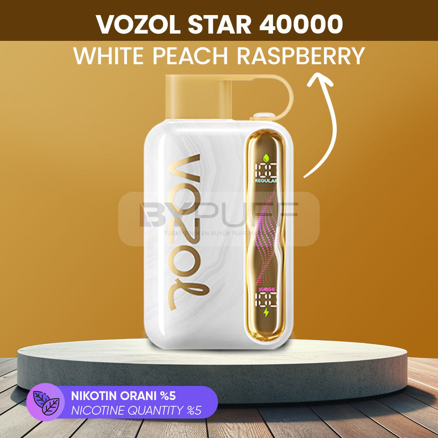 Vozol Star 40000 - White Peach Raspberry